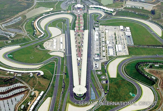 雪邦国际赛车场这个位于吉隆坡郊区的世界级赛道举办了马来西亚轮摩托车大奖赛以及官方的季前测试。
