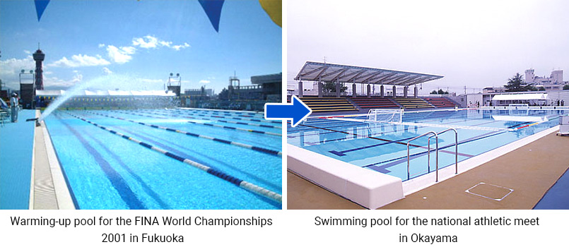 在国际泳联世锦赛上使用的临时泳池被拆解并重新定位为永久泳池